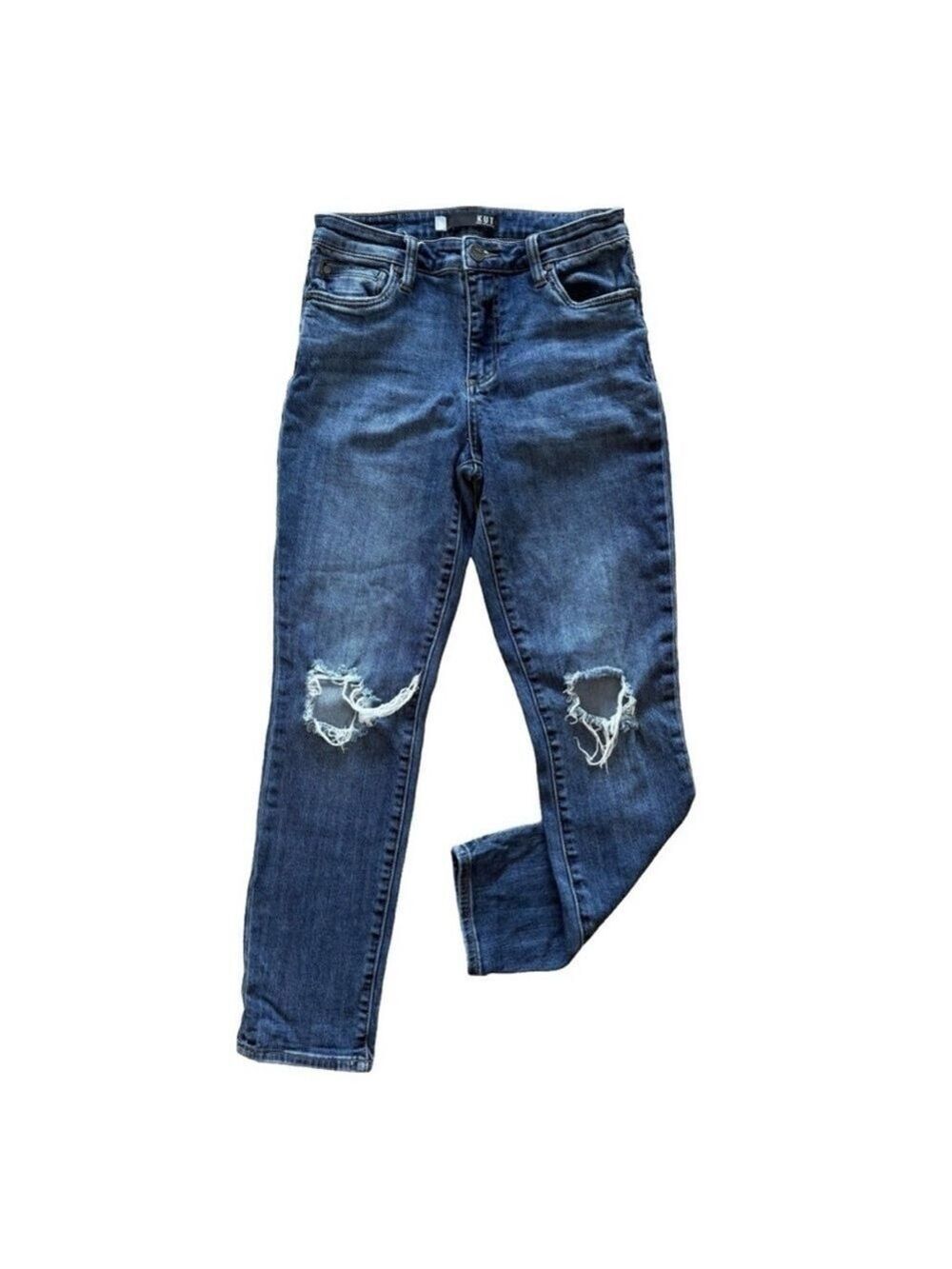 KUT🌹FROM THE KLOTH Catherine High Rise Distressed Boyfriend Jeans Sz 0